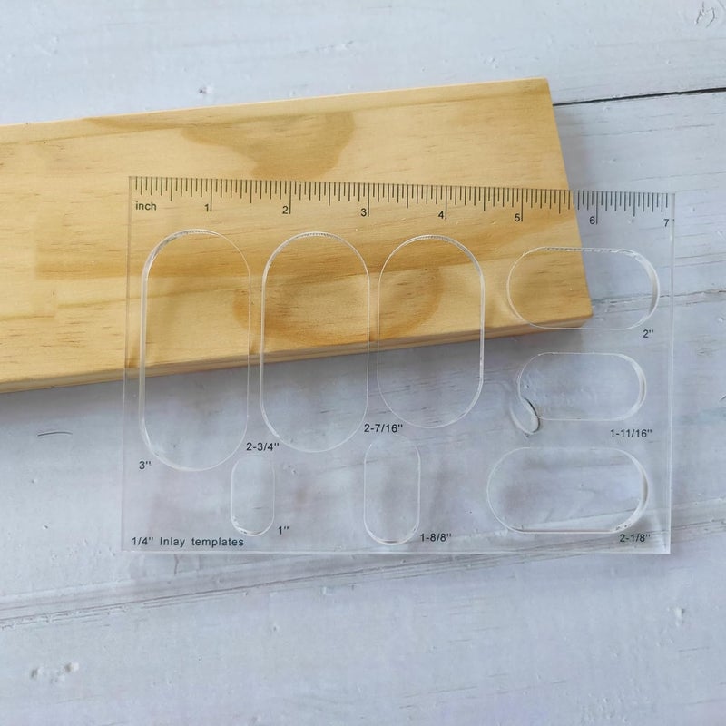 KINGRIA 8 in1 Bowtie Jia Router Template for Woodworking 1/4'' Thick DIY Router Template Jig Kit Acrylic Grommet Inlay Template Decorative Guide (Grommet) - Image 3